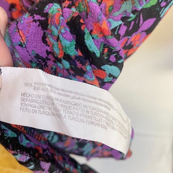 Zara Floral Gathered Ruched Ruffle Dress - Picture 9 of 14